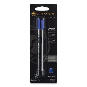 Cross® Refills For Cross Ballpoint Pens, Fine Conical Tip, Blue Ink, 2-pack freeshipping - TVN Wholesale
